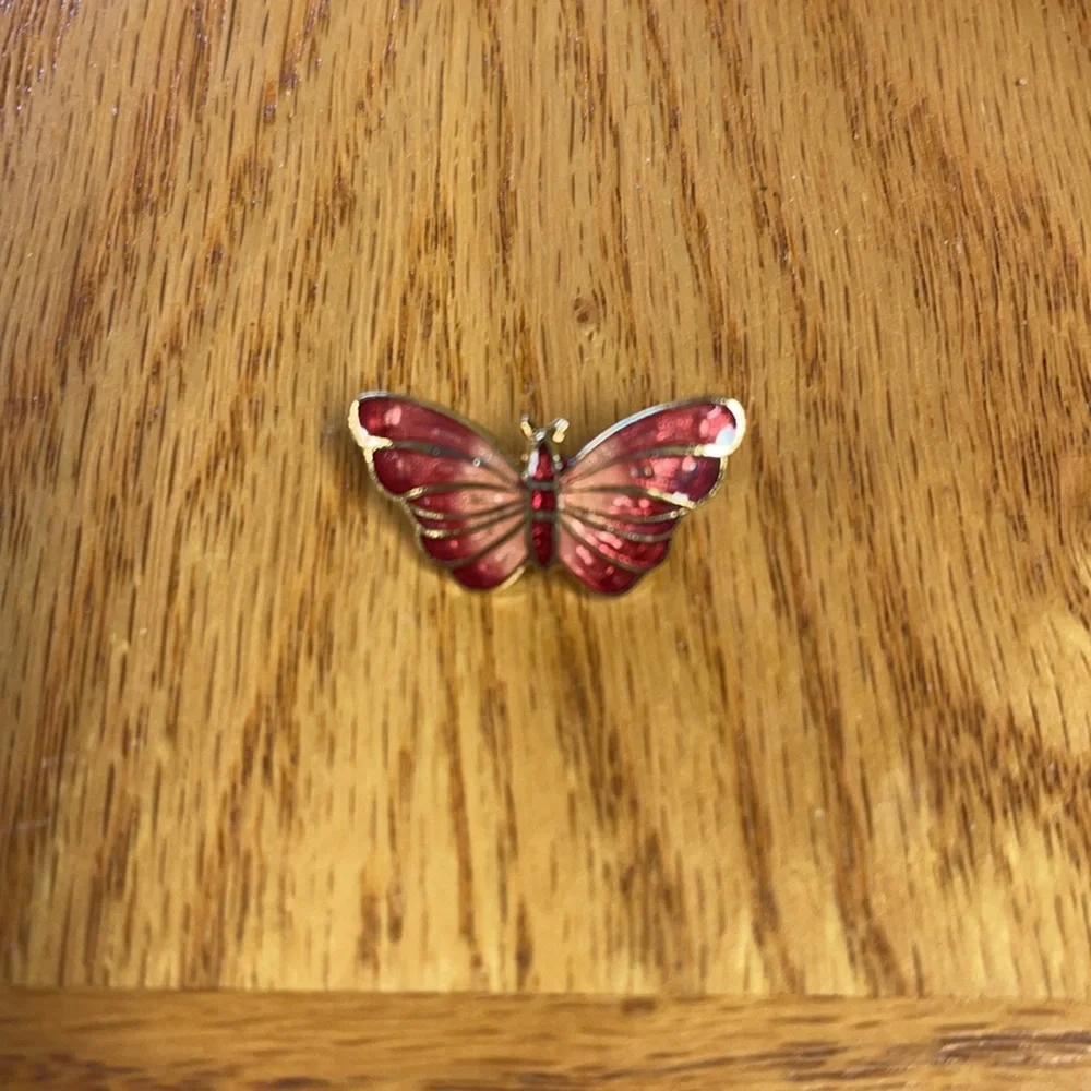 Pink Butterfly Pin Brooch